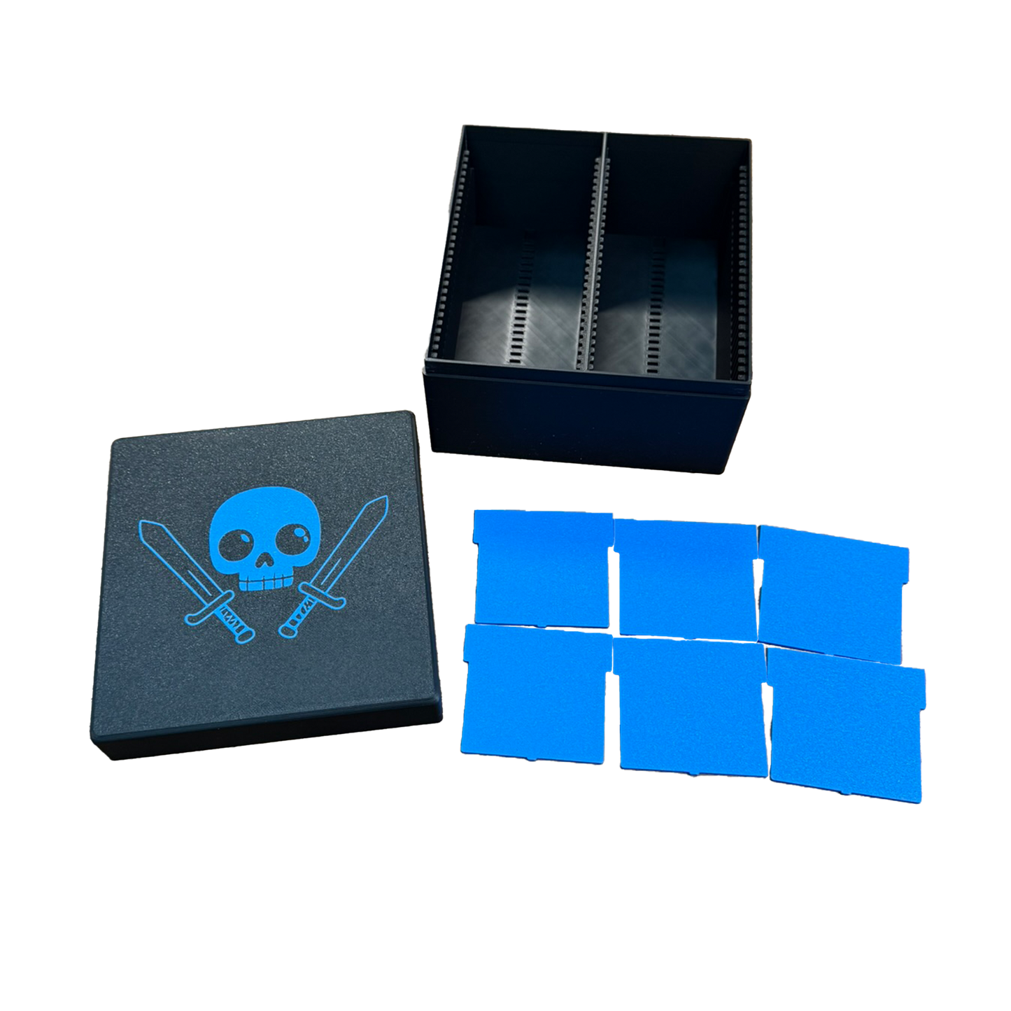 TCG Aufbewahrungskiste – Blau / Schwarz oder Sparkling Schwarz | Mit 6 Trennern