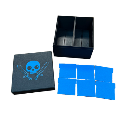 TCG Aufbewahrungskiste – Blau / Schwarz oder Sparkling Schwarz | Mit 6 Trennern