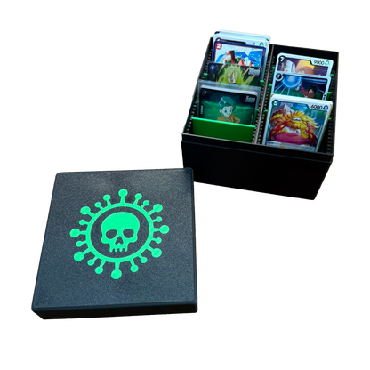TCG Aufbewahrungskiste – Grün / Schwarz oder Sparkling Schwarz | Mit 6 Trennern