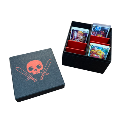 TCG Aufbewahrungskiste – Rot / Schwarz oder Sparkling Schwarz | Mit 6 Trennern