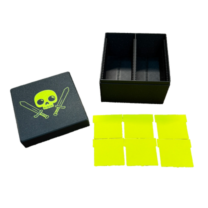 TCG Aufbewahrungskiste – gelb / Schwarz oder Sparkling Schwarz | Mit 6 Trennern