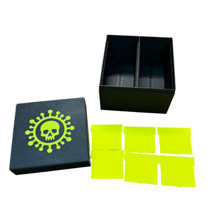 TCG Aufbewahrungskiste – gelb / Schwarz oder Sparkling Schwarz | Mit 6 Trennern