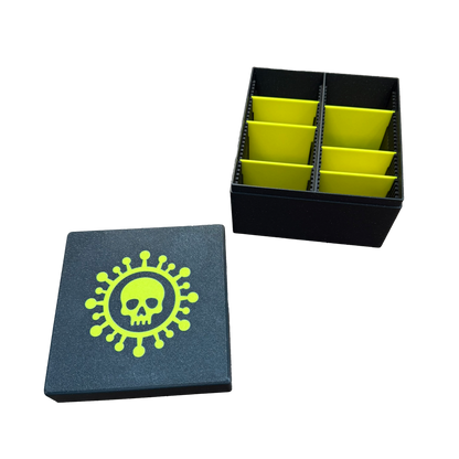 TCG Aufbewahrungskiste – gelb / Schwarz oder Sparkling Schwarz | Mit 6 Trennern